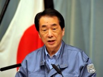 Japanese Prime Minister Naoto Kan delivers a message to the Japanese people at his official residence in Tokyo on March 25, 2011